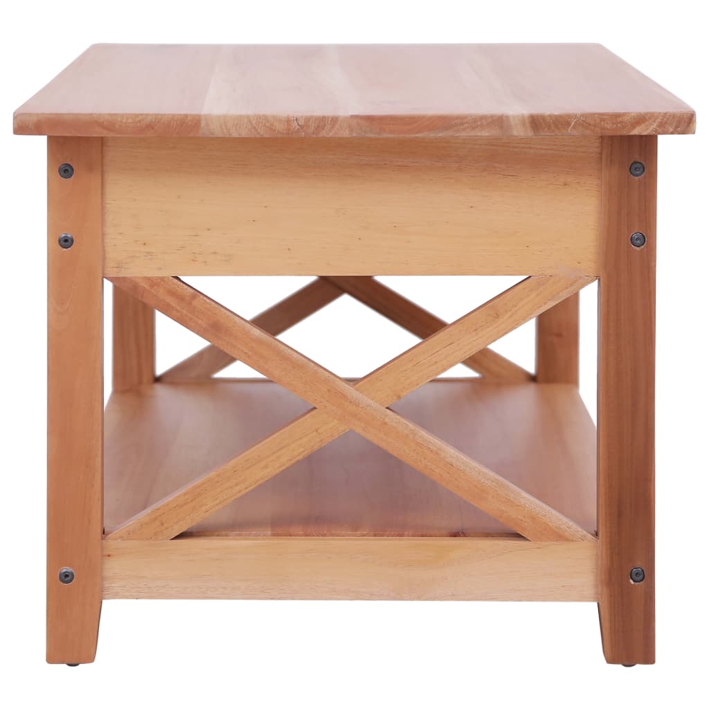 vidaXL Kavos staliukas, 100x55x46 cm, raudonmedžio medienos masyvas