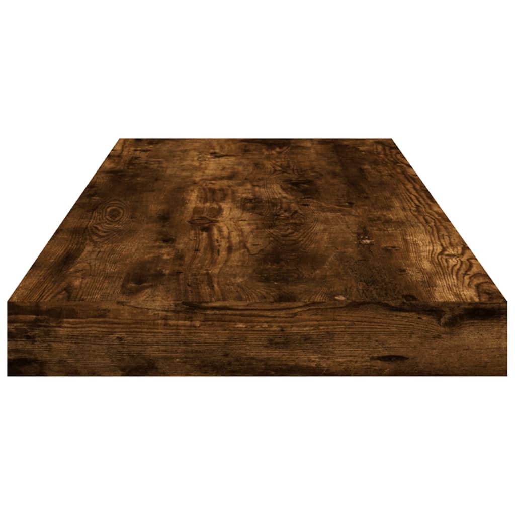 vidaXL Sieninės lentynos, 4vnt., dūminio ąžuolo, 60x10x1,5cm, mediena