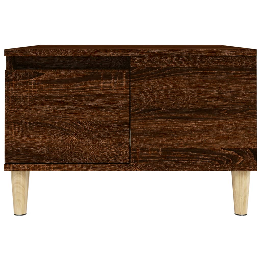 vidaXL Kavos staliukas, rudas ąžuolo, 55x55x36,5cm, apdirbta mediena