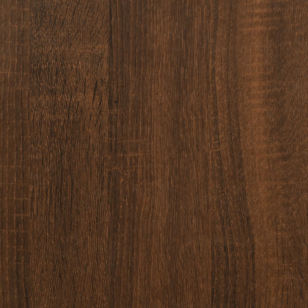 vidaXL Virtuvės lentyna su kabliukais, 4 aukštų, ruda ąžuolo, mediena