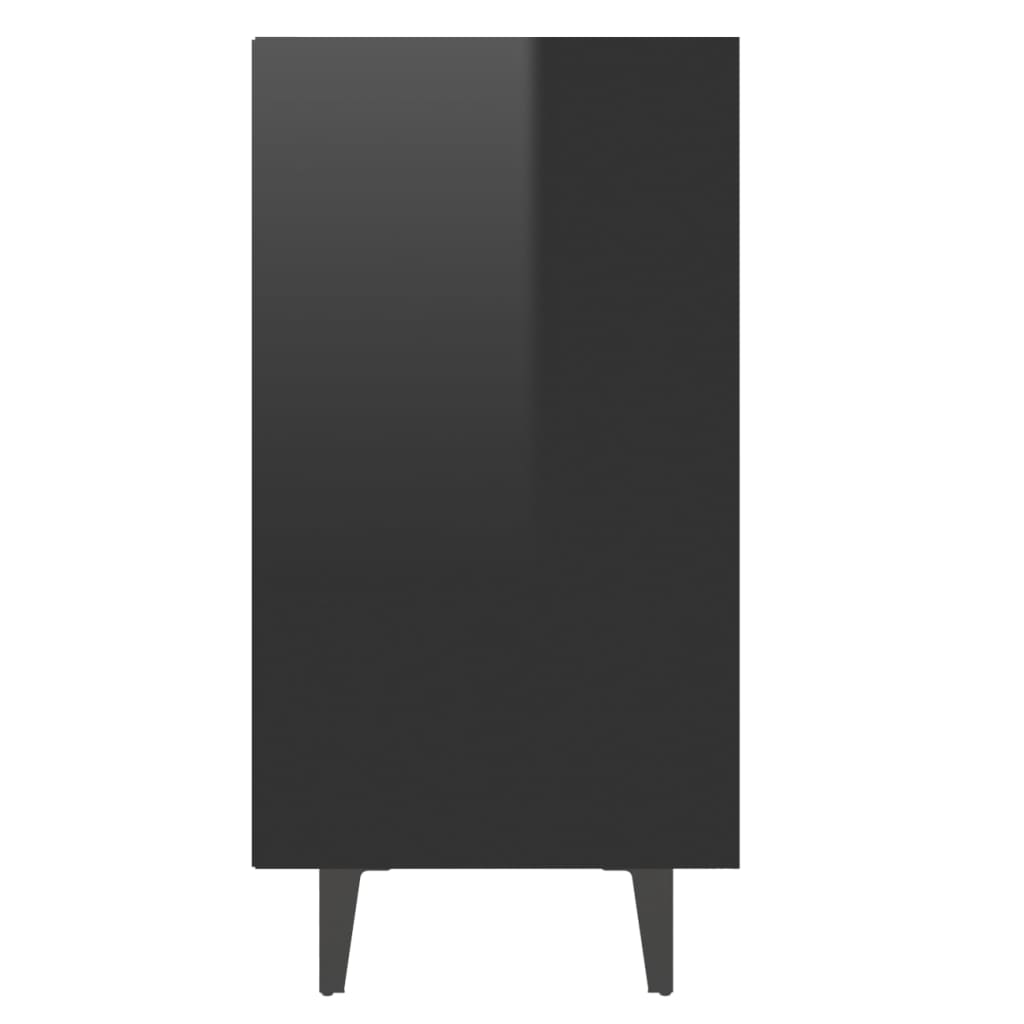 vidaXL Šoninė spintelė, juodos spalvos, 103,5x35x70cm, MDP, blizgi