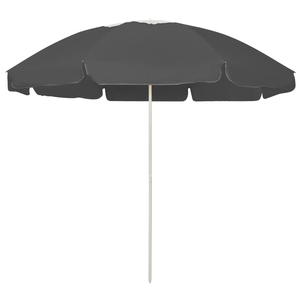 vidaXL Paplūdimio skėtis, antracito spalvos, 240cm