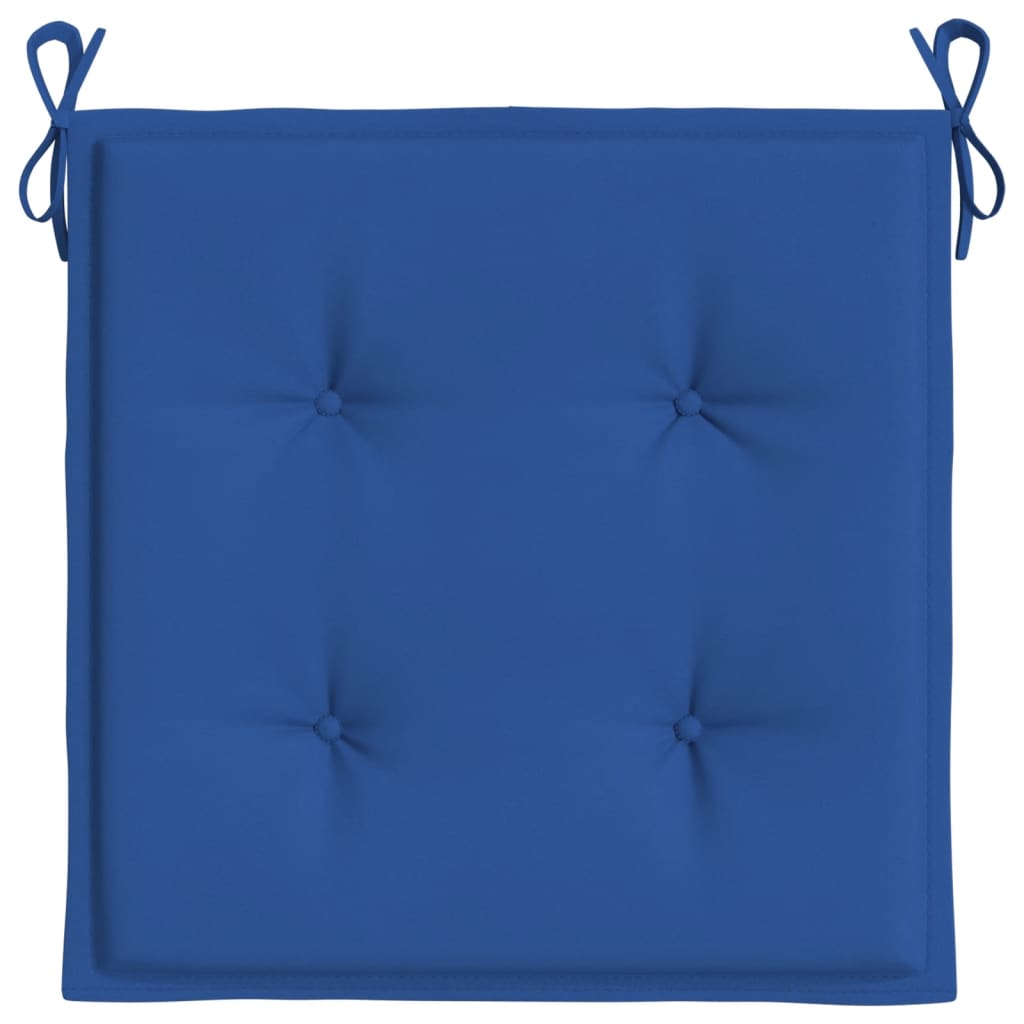 vidaXL Sodo kėdės pagalvėlės, 6vnt., mėlynos, 50x50x3cm, audinys