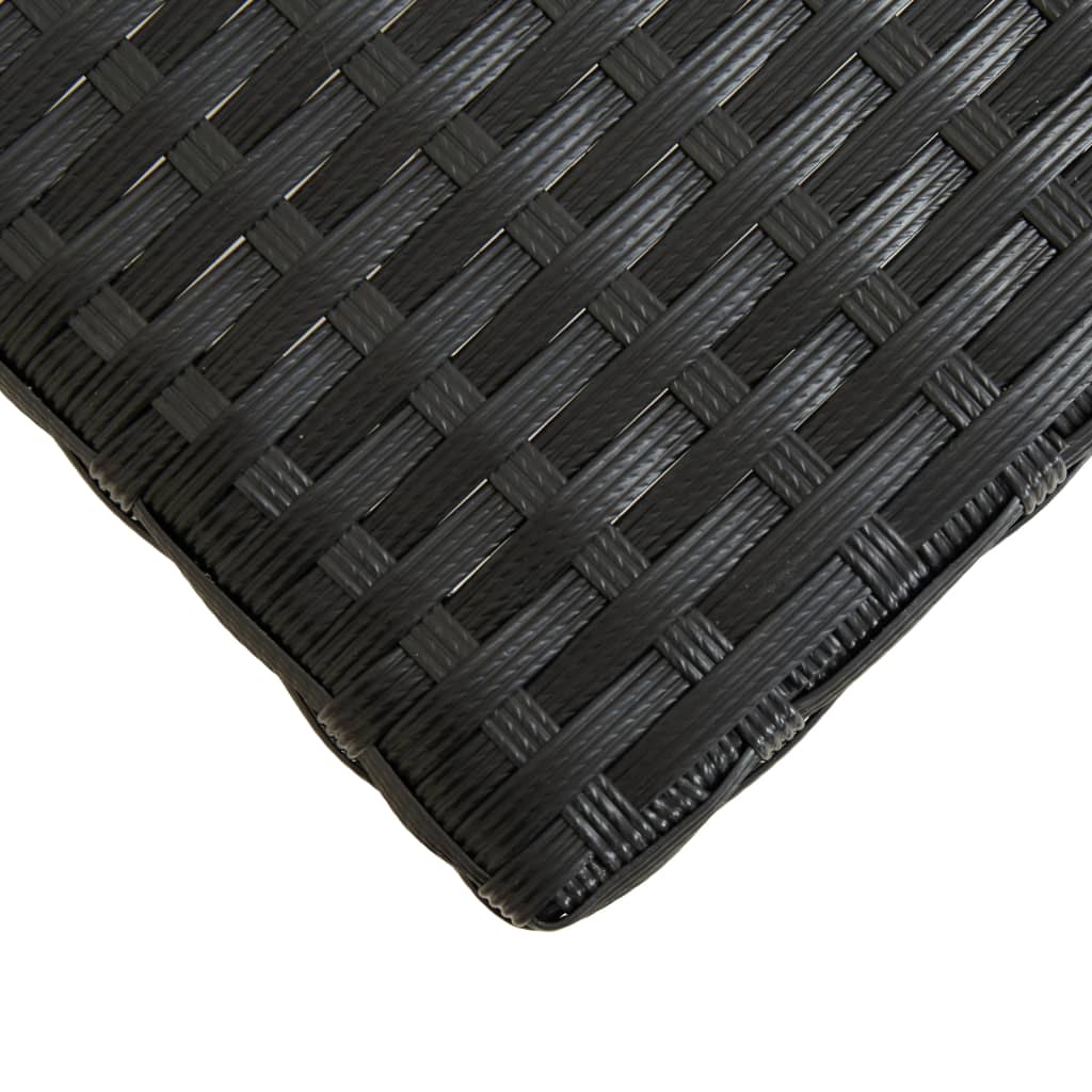 vidaXL Sodo suoliukas, juodos spalvos, 80cm, poliratanas