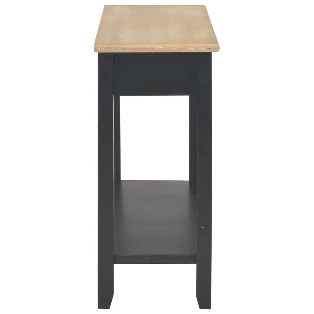 vidaXL Konsolinis staliukas, juodas, 110x35x80cm, mediena