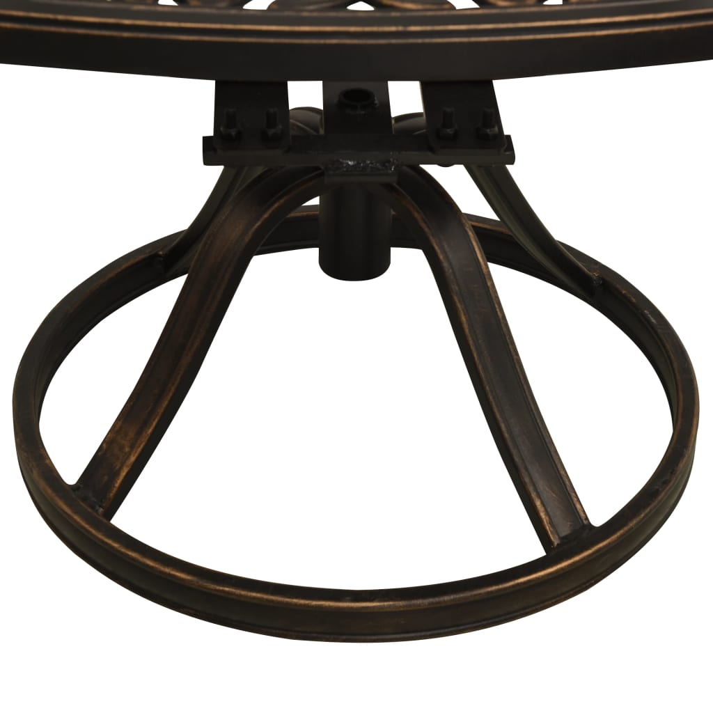vidaXL Bistro baldų komplektas, 5 dalių, bronzinis, lietas aliuminis