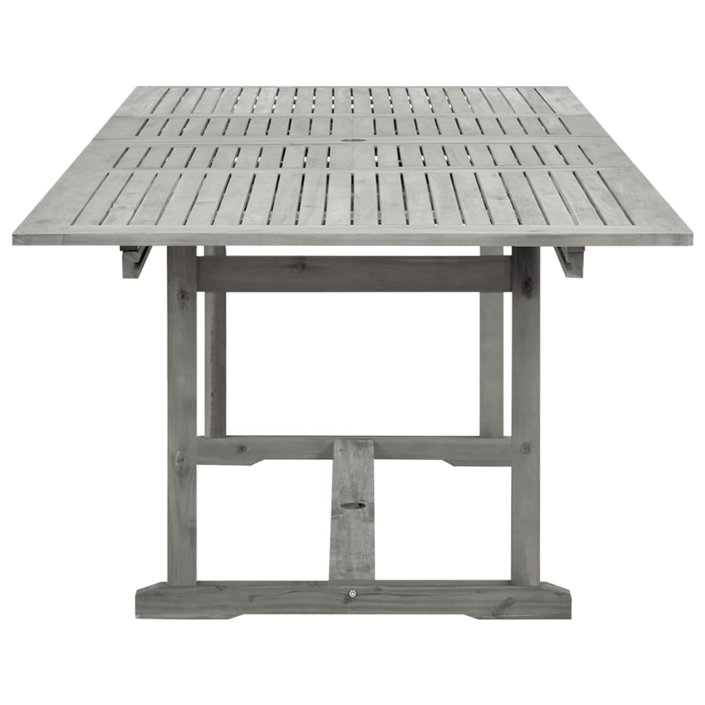 vidaXL Sodo valgomojo stalas, (160–240)x100x75cm, akacijos masyvas