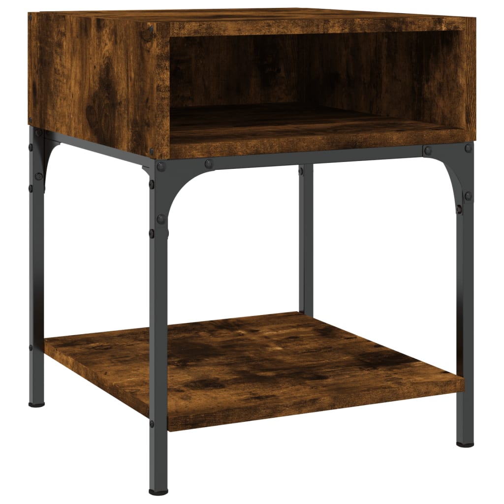 vidaXL Naktinis staliukas, dūminio ąžuolo, 40x41x50cm, mediena