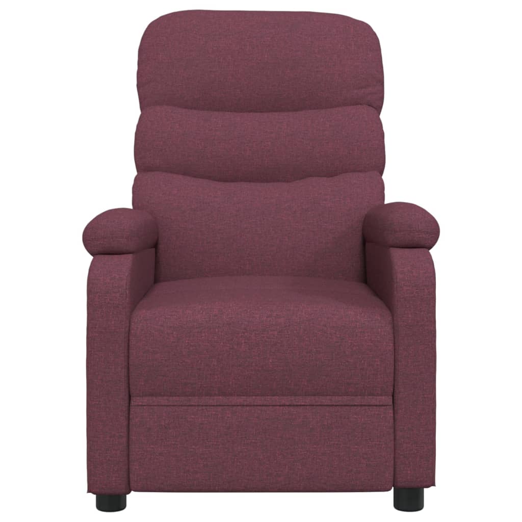 vidaXL Atlošiamas masažinis krėslas, violetinės spalvos, audinys