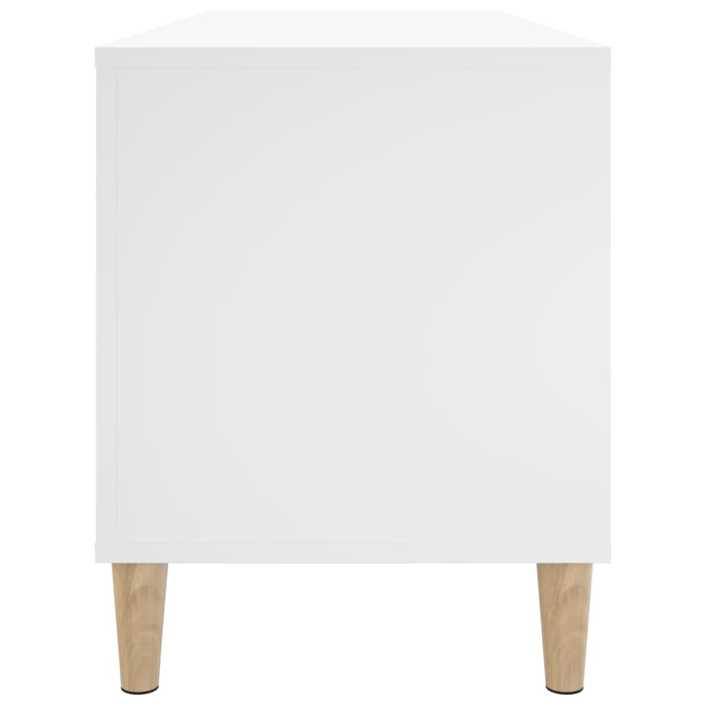 vidaXL Vinilinių plokštelių spintelė, balta, 100x38x48cm, mediena