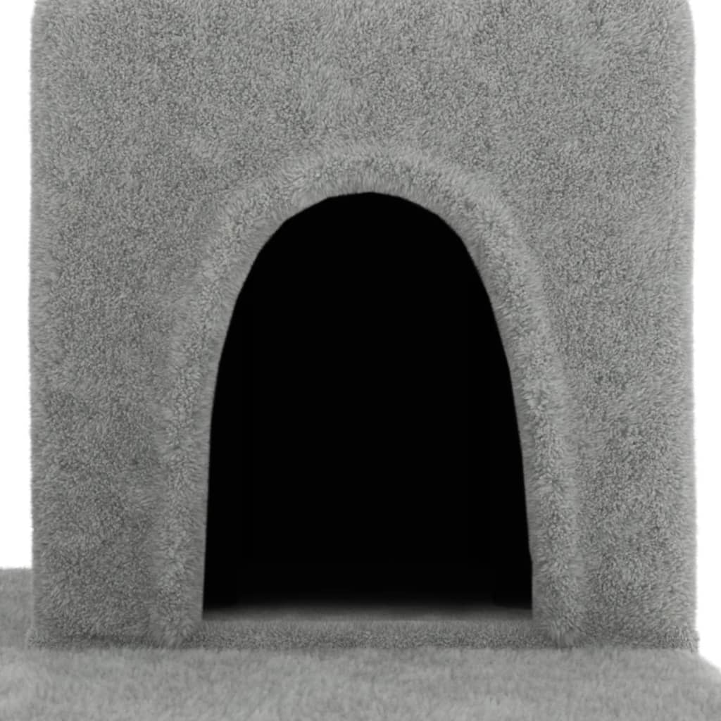 vidaXL Draskyklė katėms su stovais iš sizalio, šviesiai pilka, 154cm