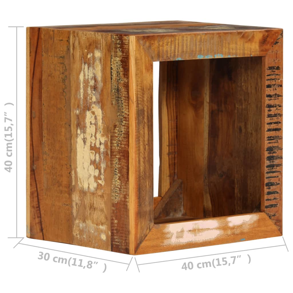 vidaXL Taburetė, 40x30x40cm, perdirbtos medienos masyvas