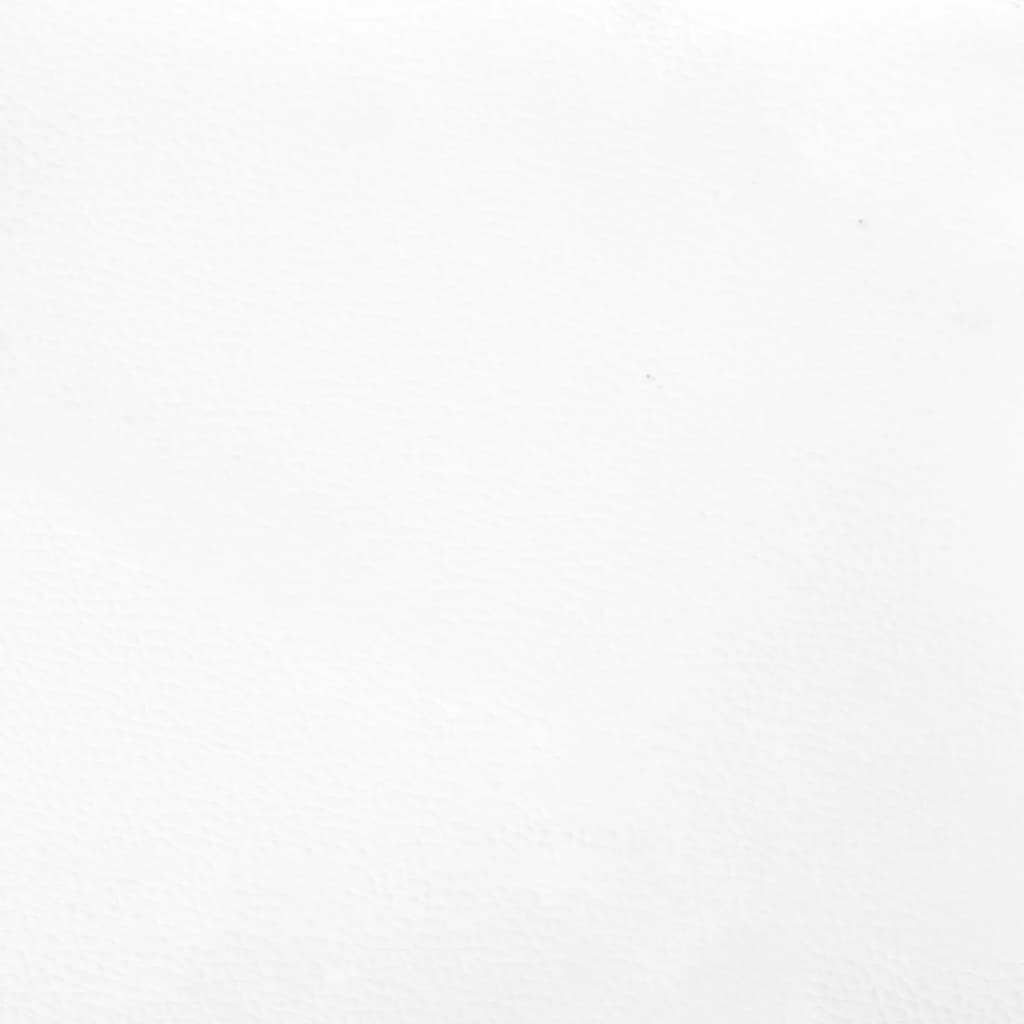 vidaXL Lovos rėmas su galvūgaliu, baltos, 90x190 cm, dirbtinė oda