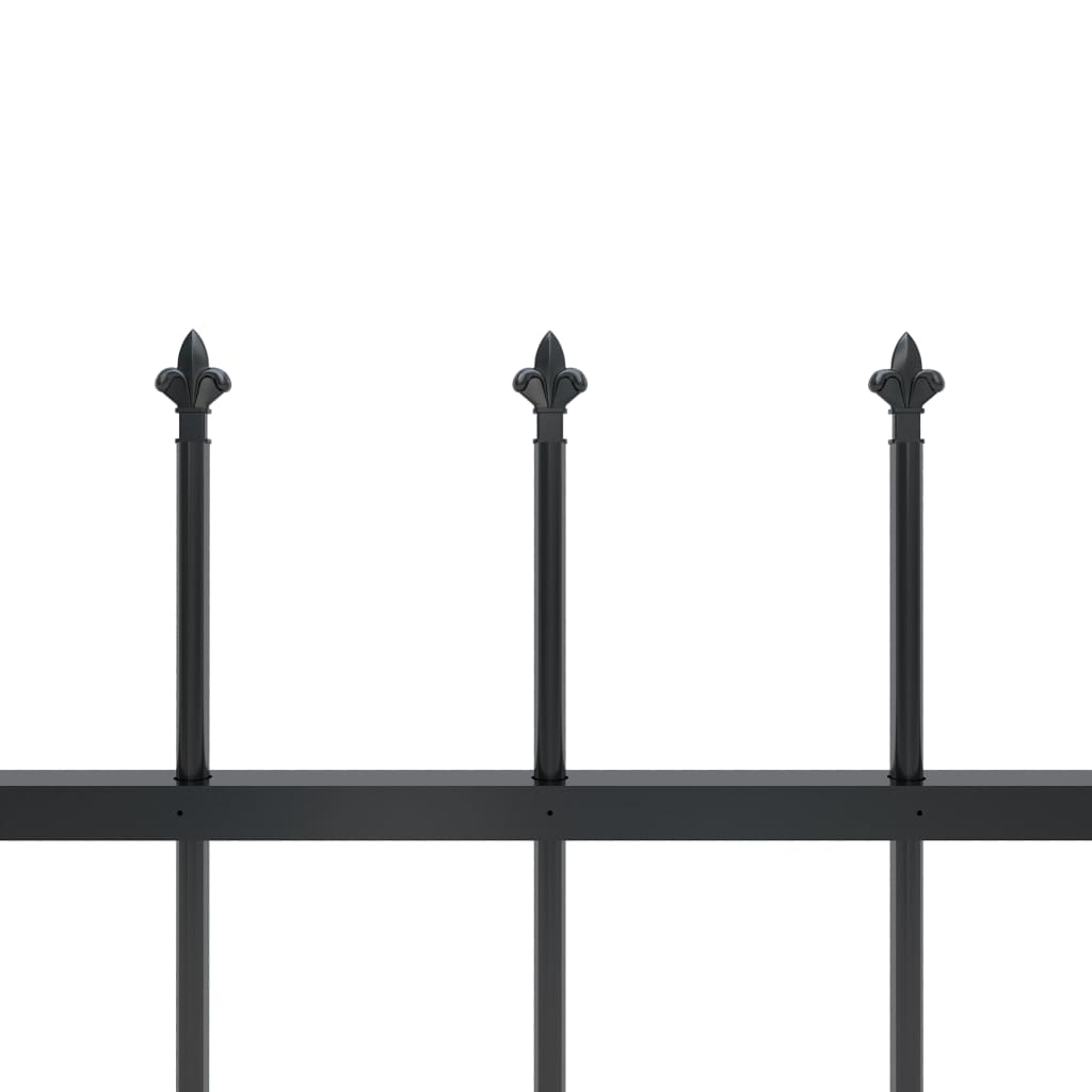 vidaXL Sodo tvora su iečių viršugal., juoda, 3,4x1,2m, plienas