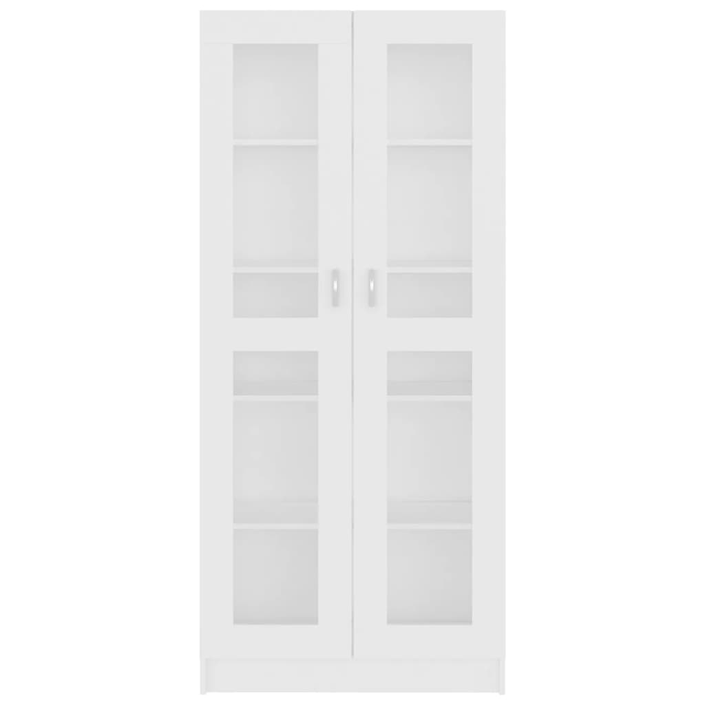 vidaXL Vitrininė spintelė, baltos spalvos, 82,5x30,5x185,5cm, MDP