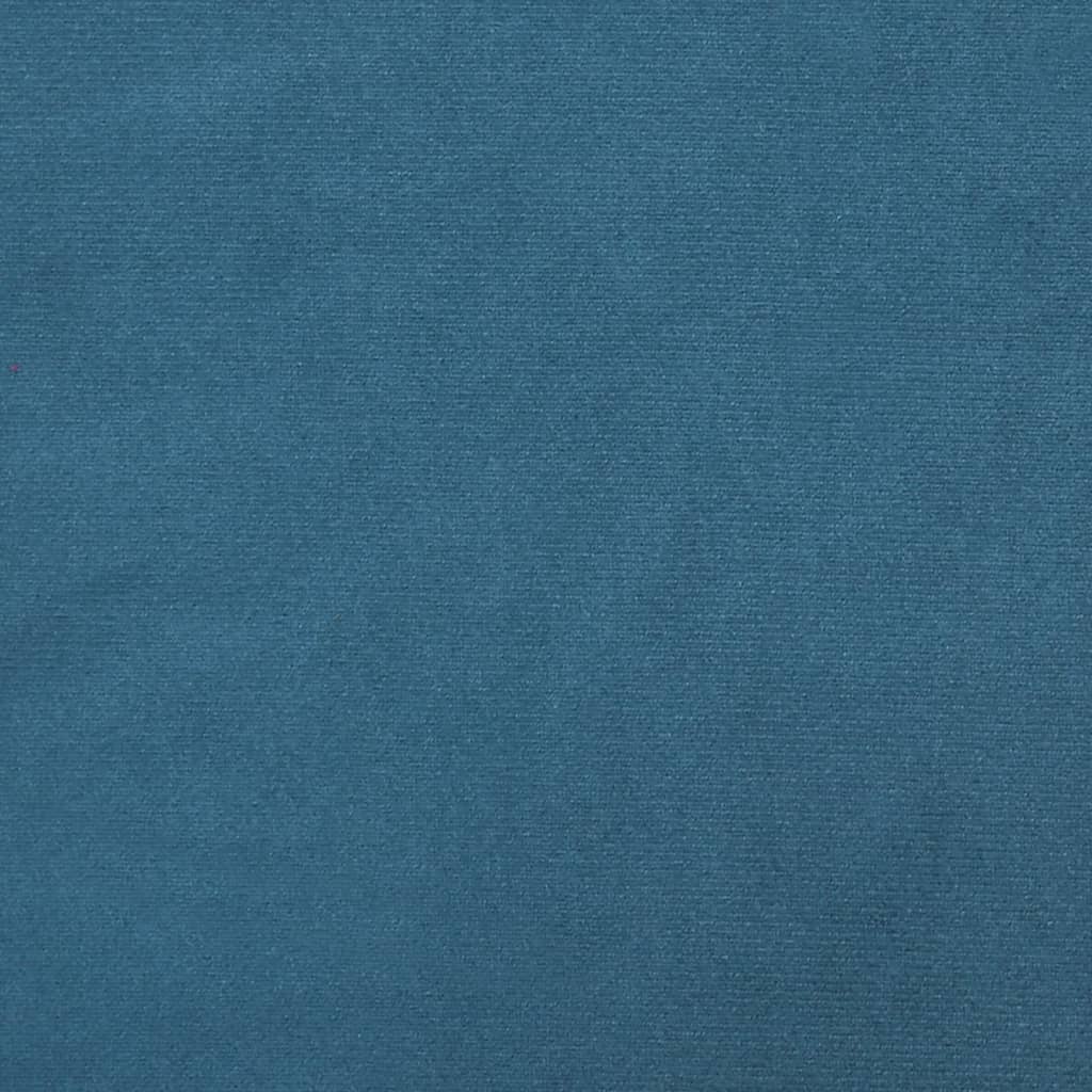vidaXL L formos sofa-lova, mėlynos spalvos, 271x140x70cm, aksomas