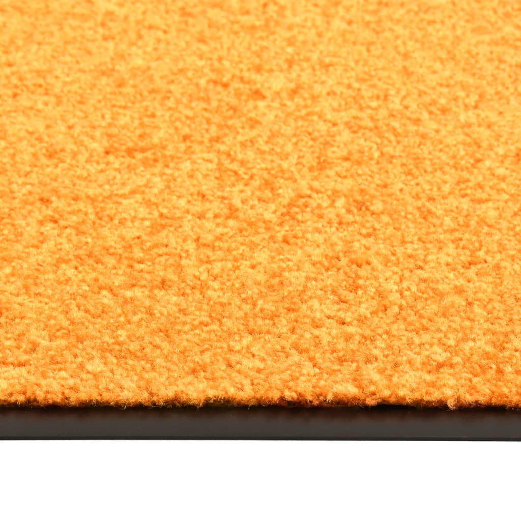 vidaXL Durų kilimėlis, oranžinės spalvos, 90x150cm, plaunamas