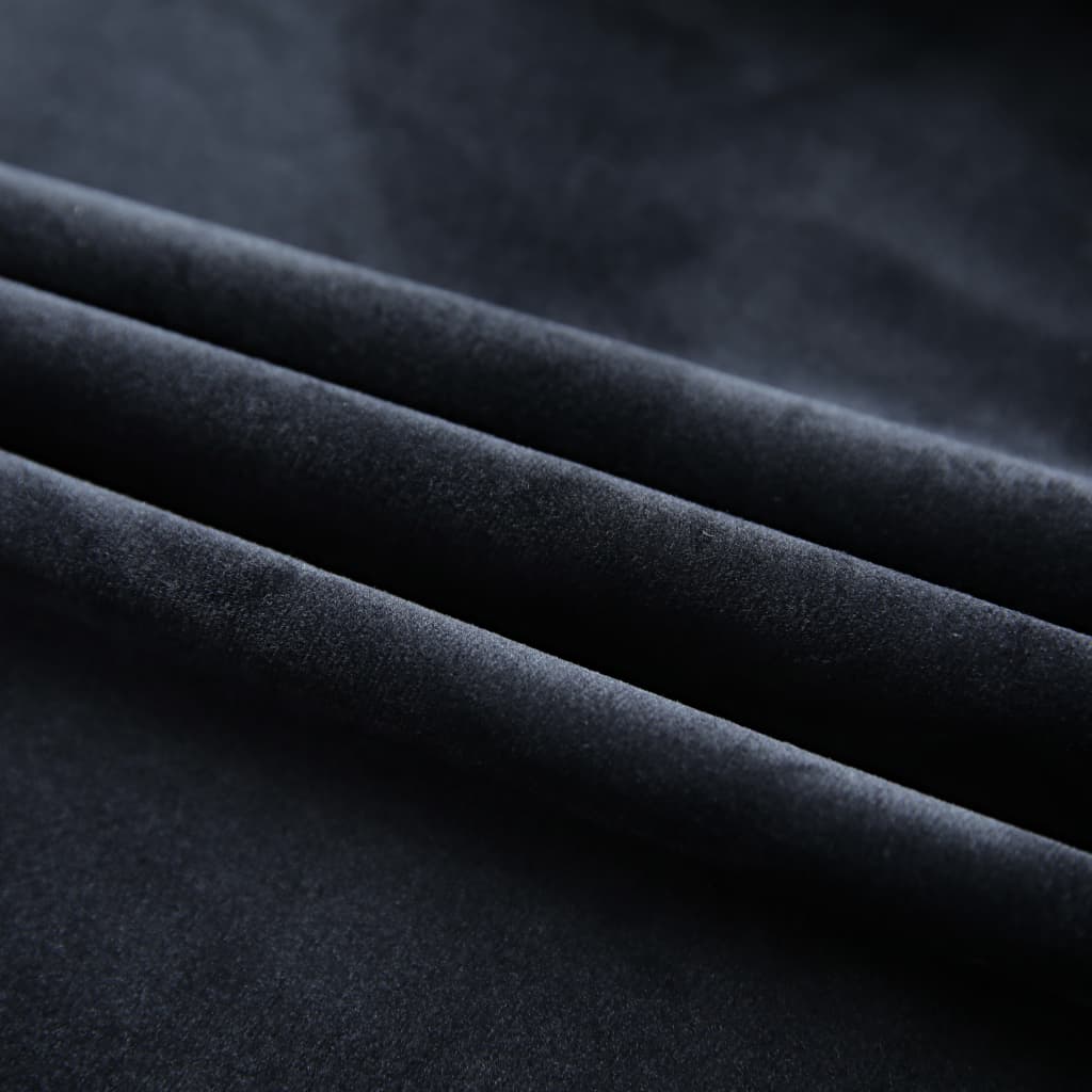 vidaXL Naktinės užuolaidos, 2 vnt., juodos spalvos, 140x245cm, aksomas