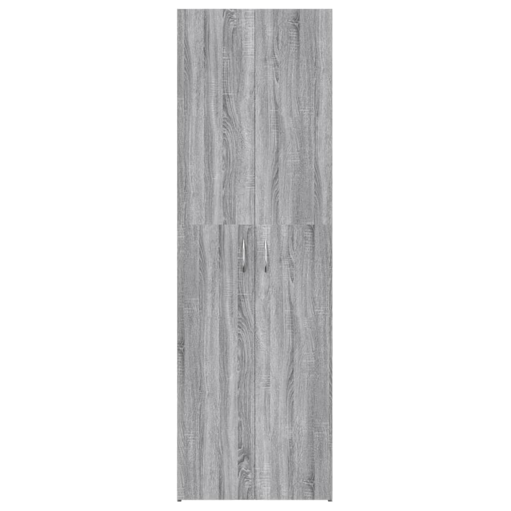 vidaXL Biuro spintelė, pilkos ąžuolo spalvos, 60x32x190cm, mediena