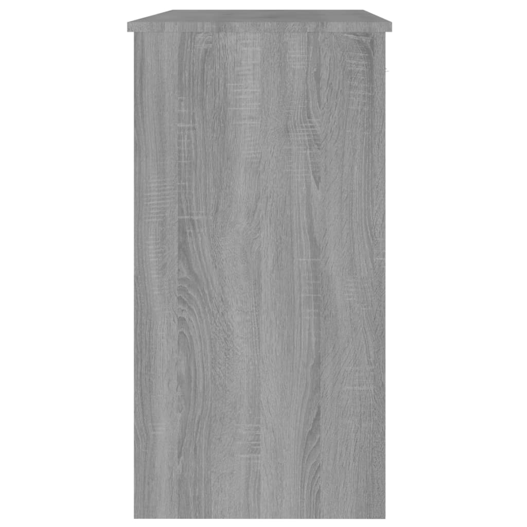 vidaXL Rašomasis stalas, pilkos ąžuolo spalvos, 80x40x75cm, mediena
