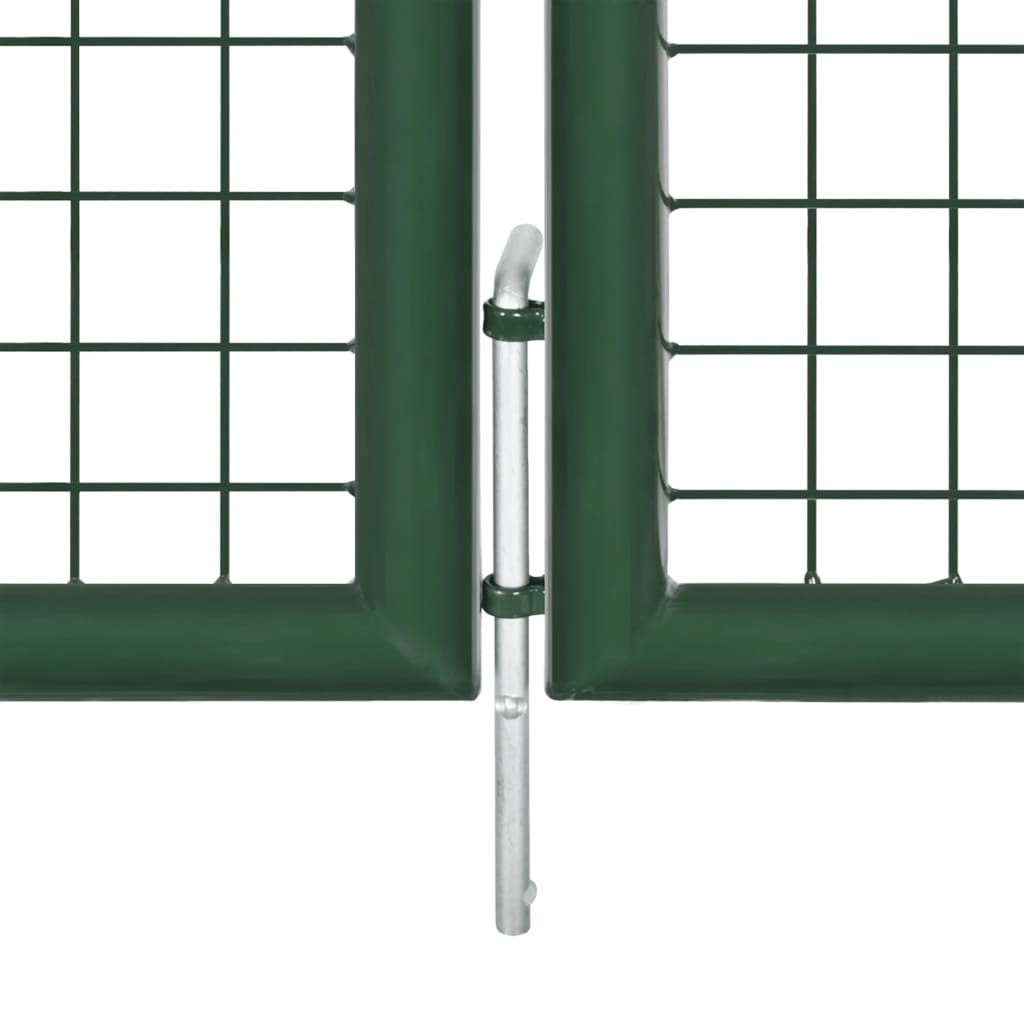 vidaXL Tinkliniai sodo vartai, žalios spalvos, 400x75cm, plienas