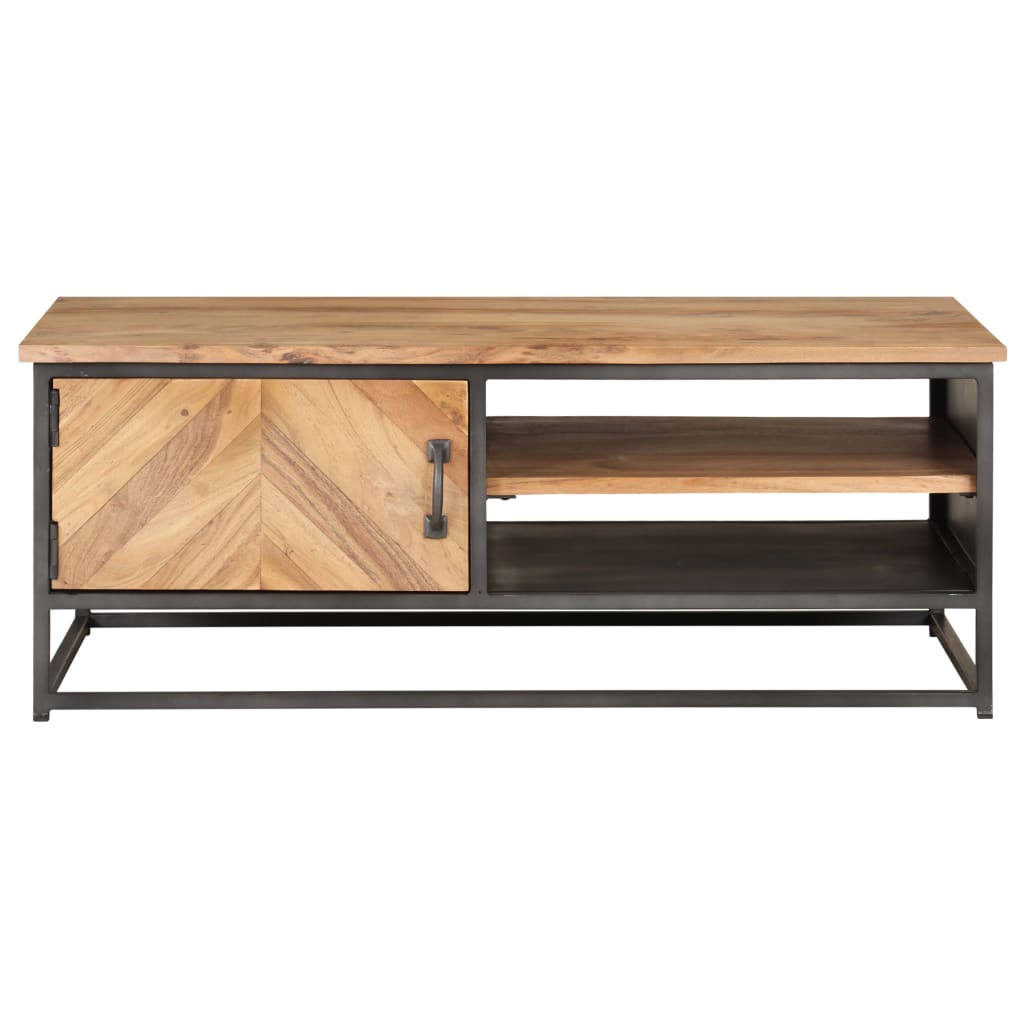 vidaXL Kavos staliukas, 90x50x35cm, akacijos medienos masyvas
