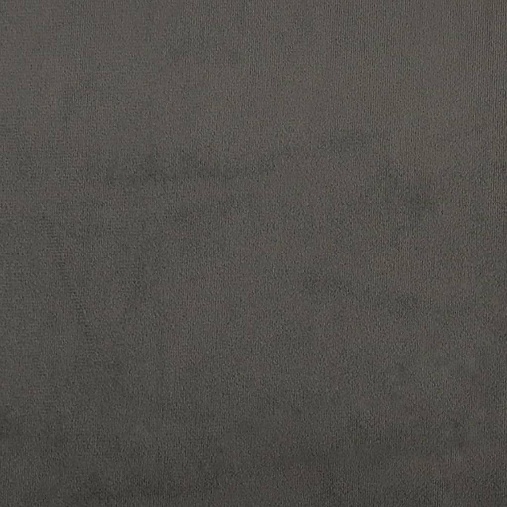 vidaXL Lovos rėmas, tamsiai pilkos spalvos, 90x190 cm, aksomas
