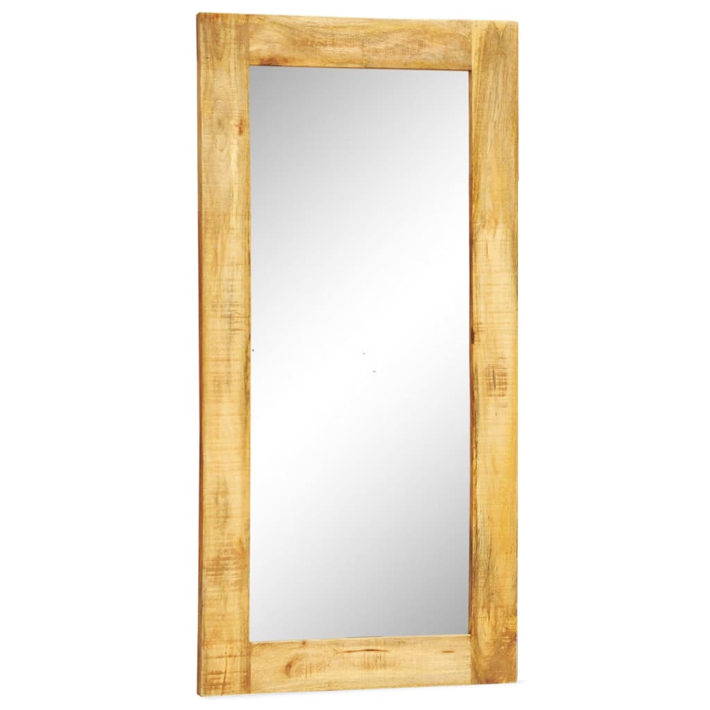vidaXL Sieninis veidrodis su medienos masyvo rėmu, 120x60cm