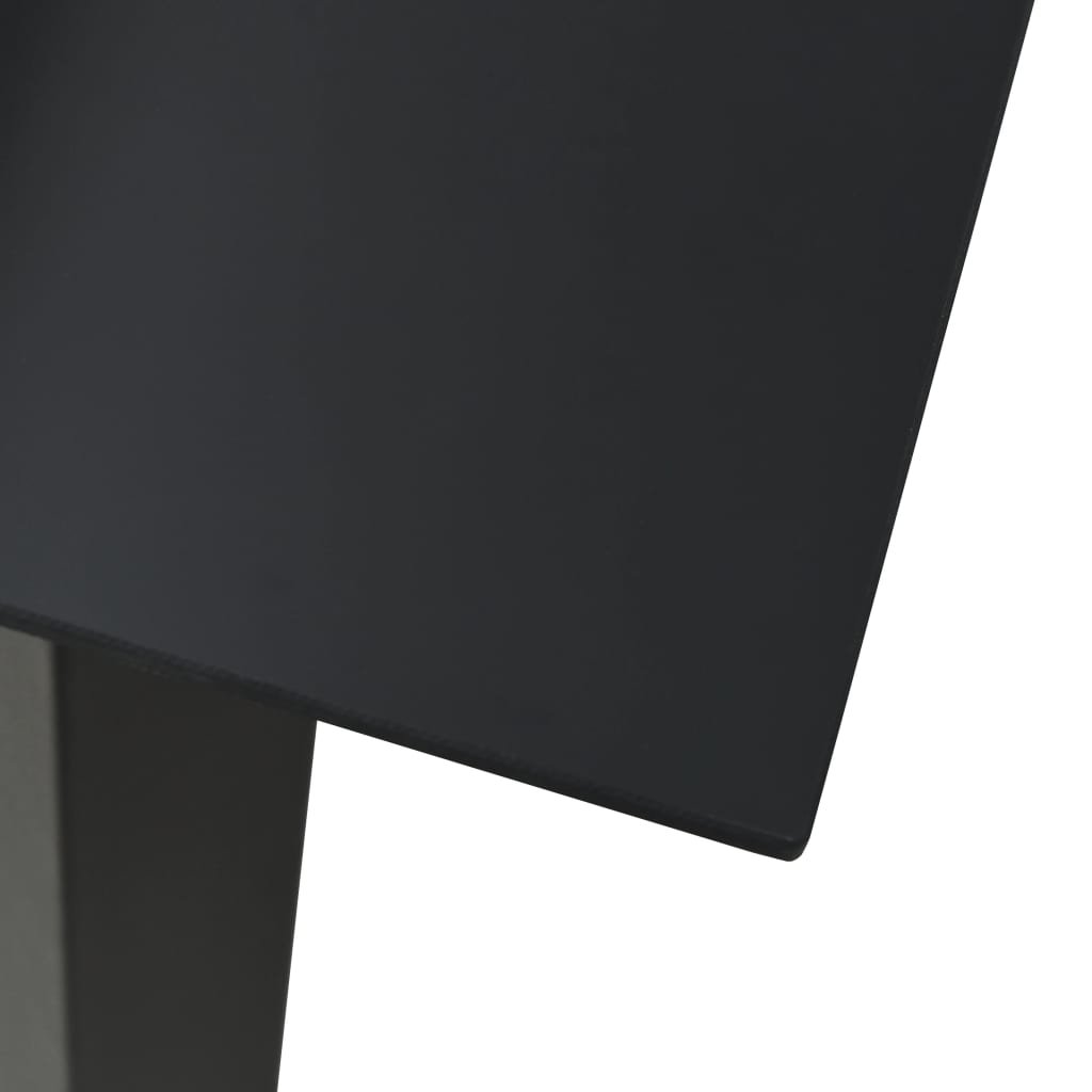 vidaXL Lauko valgomojo baldų komplektas, 5 dalių, juodas, PVC ratanas