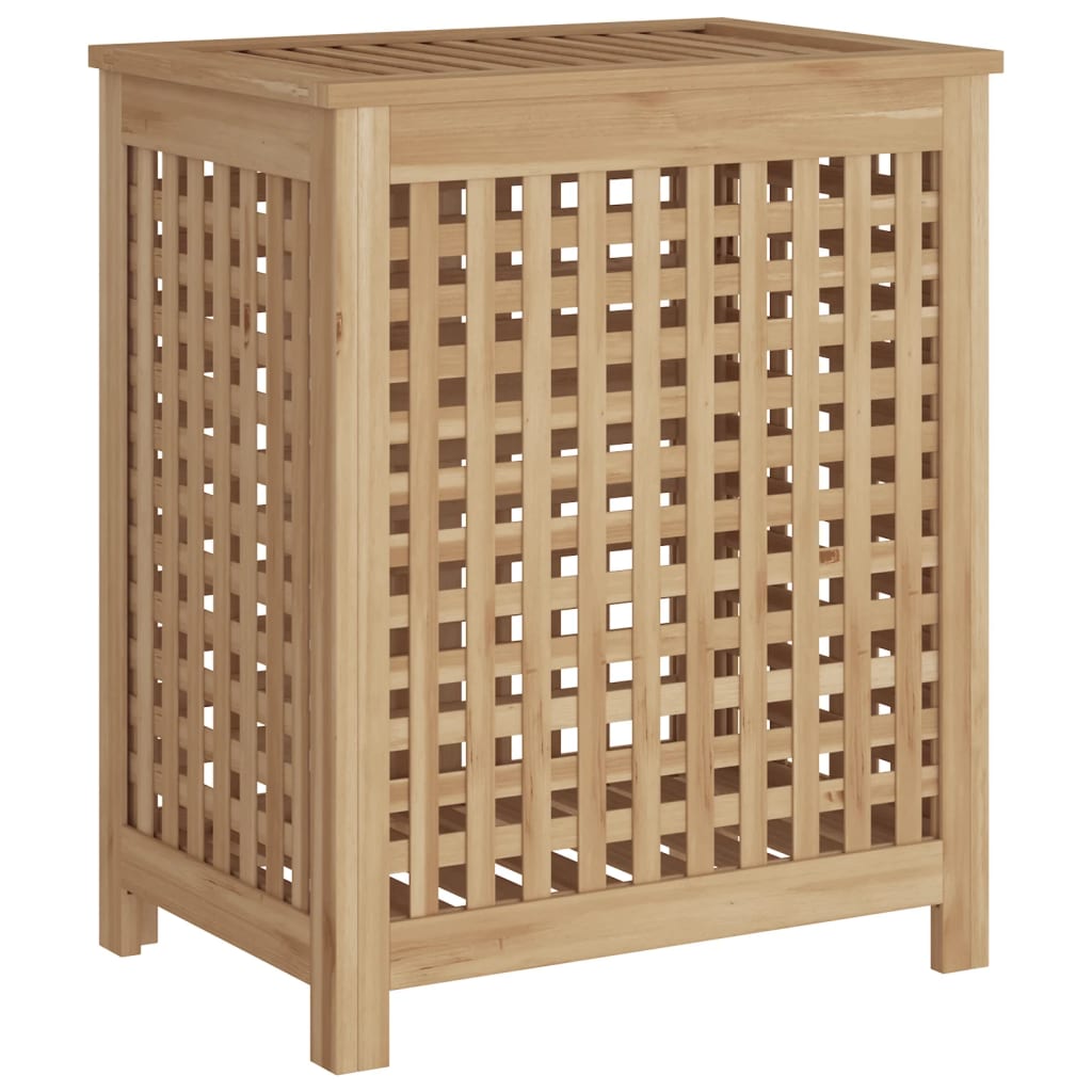 vidaXL Skalbinių dėžė, 50x35x60cm, tikmedžio medienos masyvas
