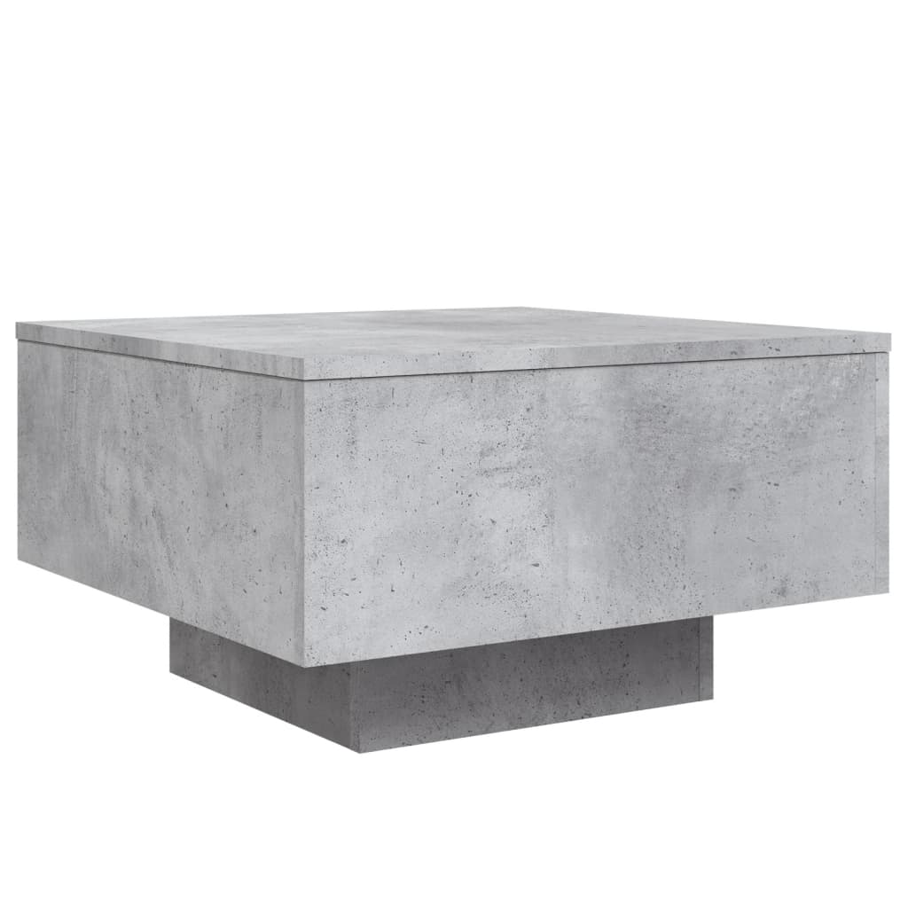 vidaXL Kavos staliukas, betono pilkas, 55x55x31cm, apdirbta mediena