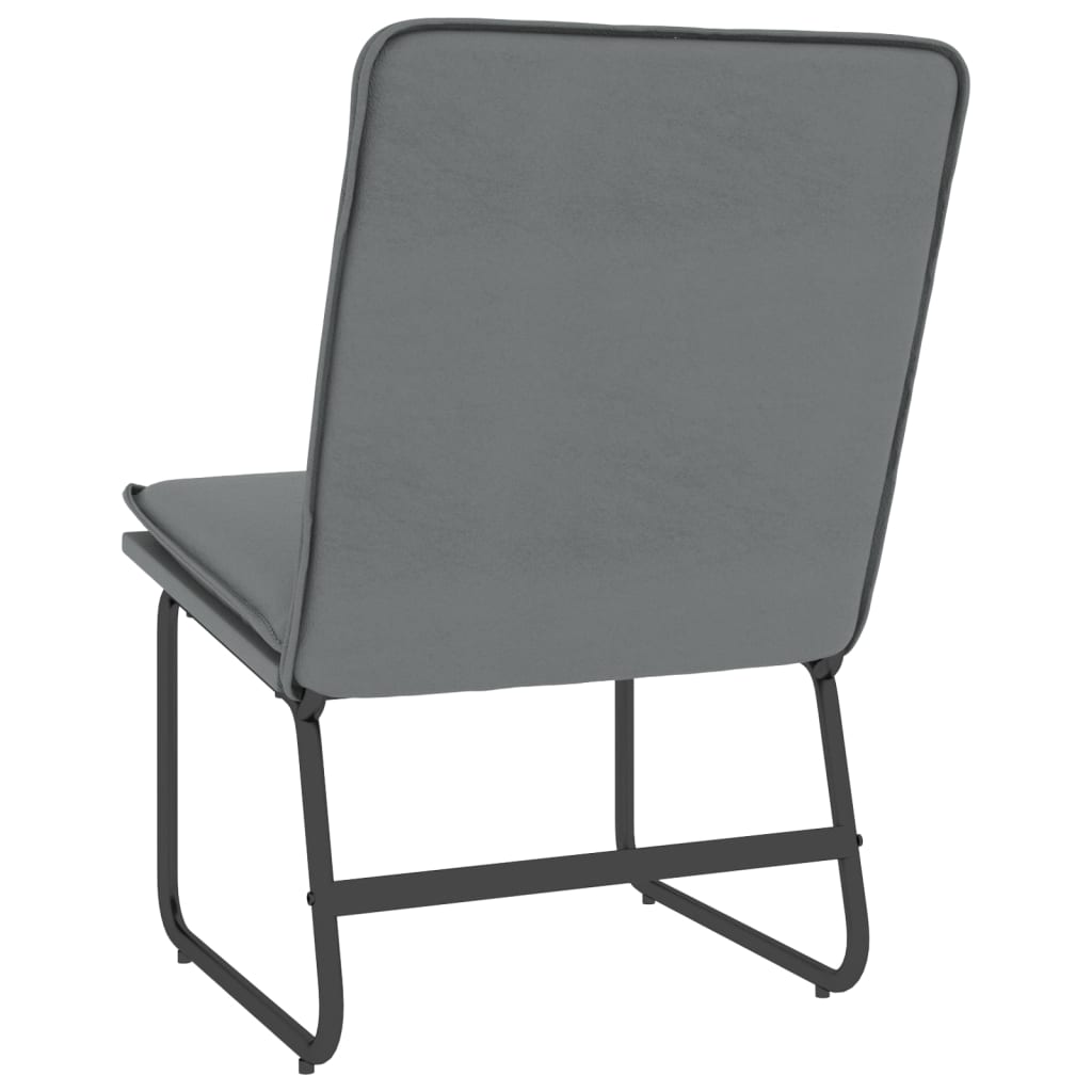vidaXL Poilsio kėdė, pilkos spalvos, 54x75x76cm, dirbtinė oda