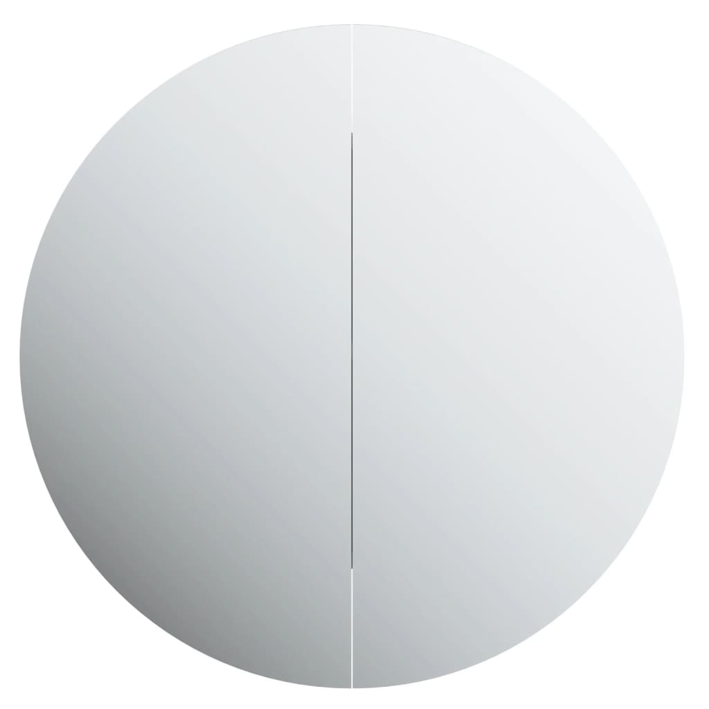 vidaXL Vonios spintelė su veidrodžiu ir LED, ąžuolo, 47x47x17,5cm