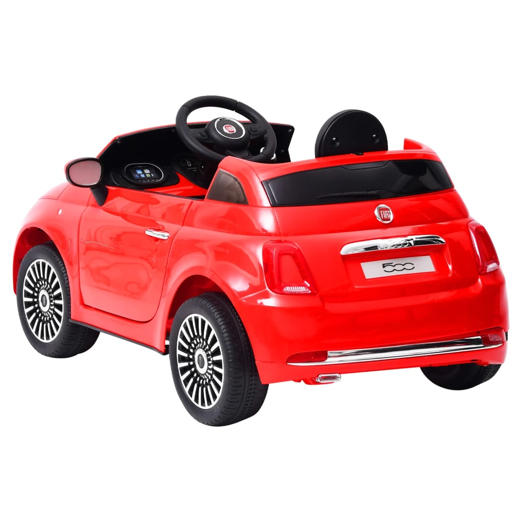vidaXL Elektrinis vaikiškas automobilis Fiat 500, raudonos spalvos
