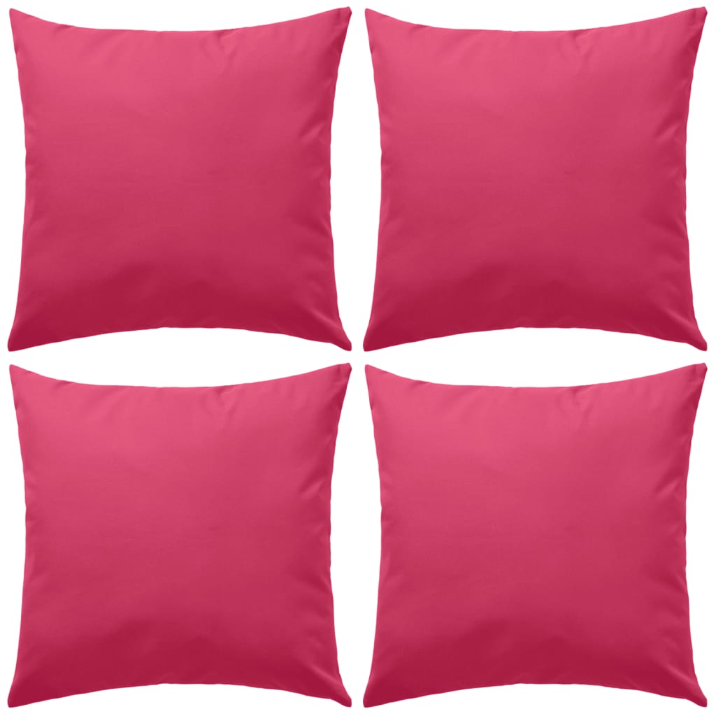 vidaXL Lauko pagalvės, 4 vnt., rožinės, 45x45 cm