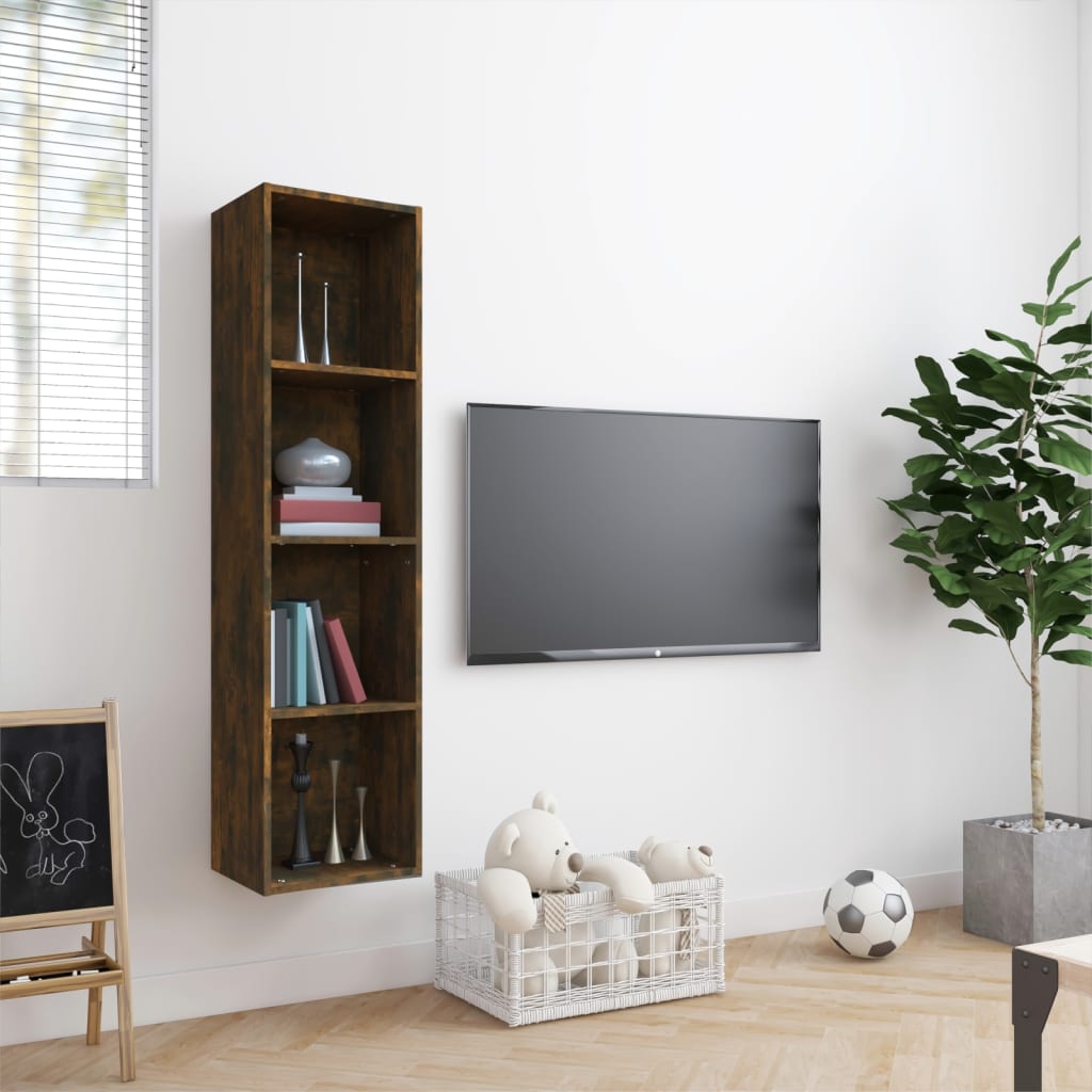 vidaXL Knygų/televizoriaus spintelė, ąžuolo, 143x30x36cm, mediena