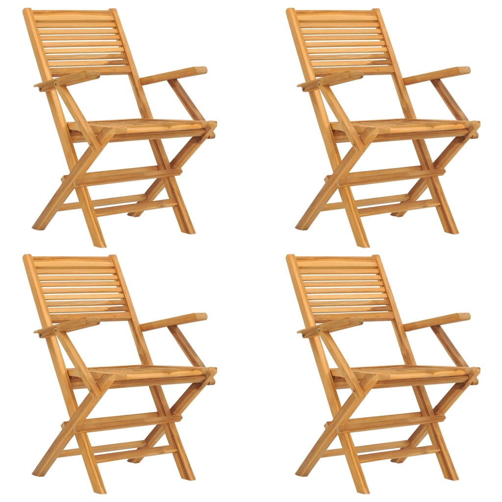 vidaXL Sulankstomos sodo kėdės, 4vnt., 55x62x90cm, tikmedžio masyvas