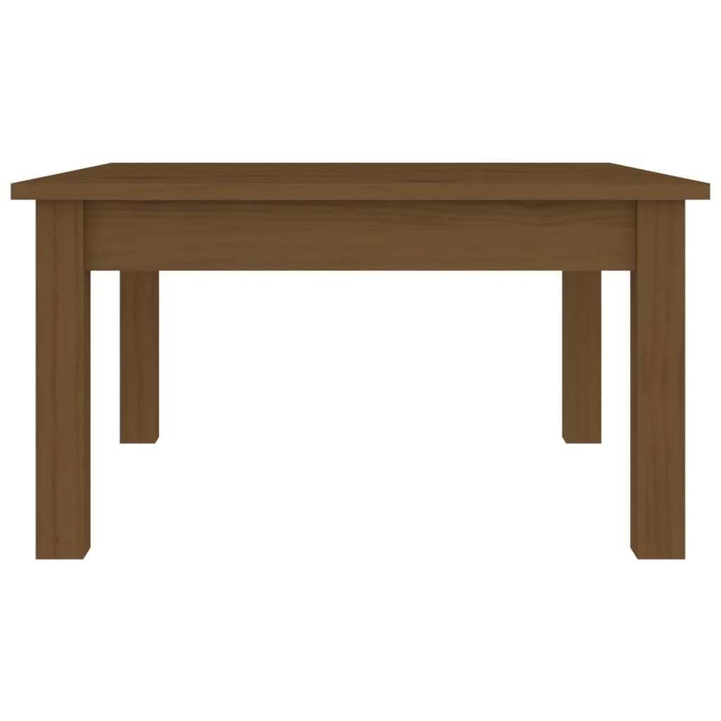 vidaXL Kavos staliukas, medaus rudas, 55x55x30cm, pušies masyvas