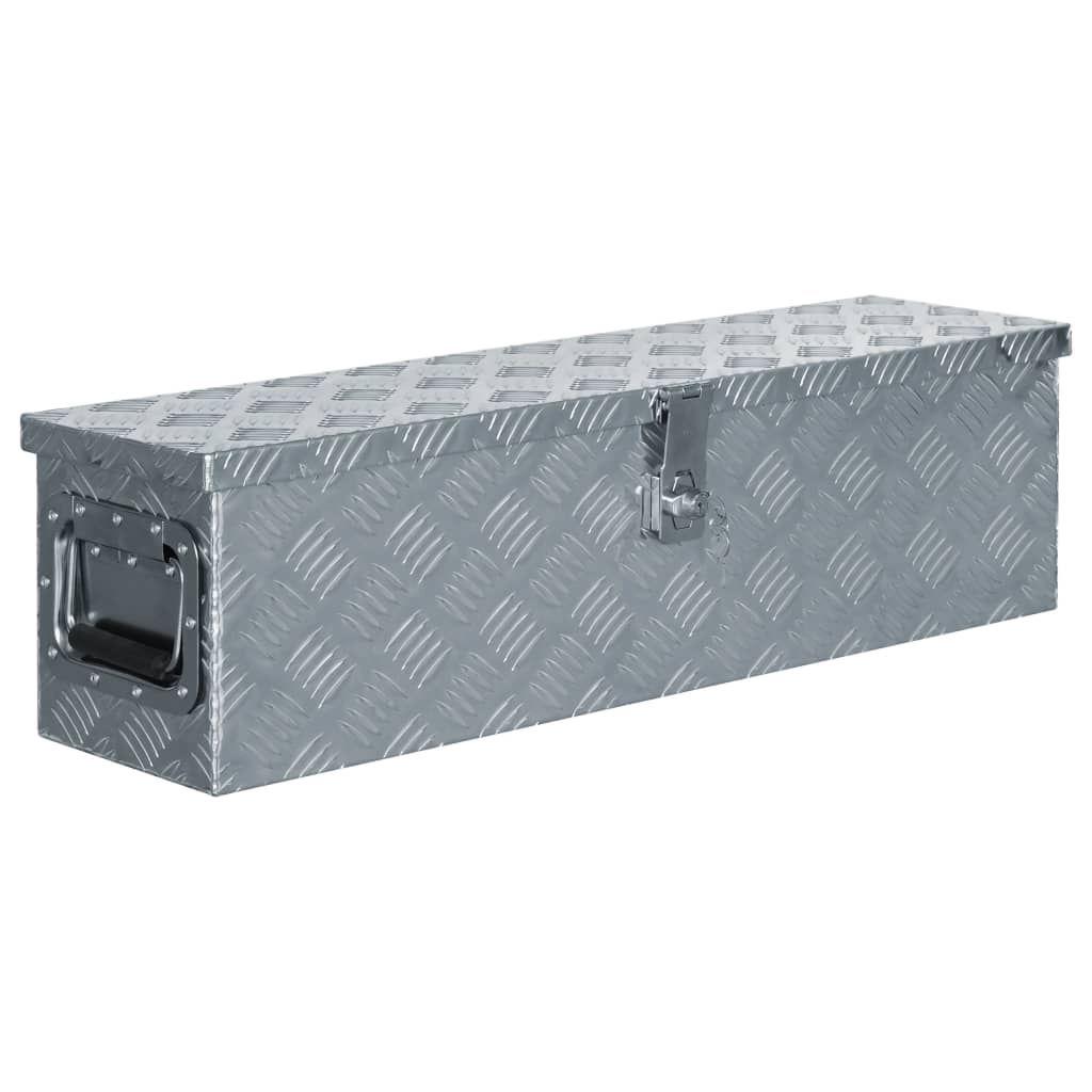 vidaXL Aliuminio dėžė, 80,5x22x22cm, sidabrinė