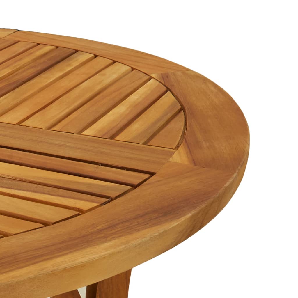 vidaXL Sodo stalas, 85cm skersmens, akacijos medienos masyvas