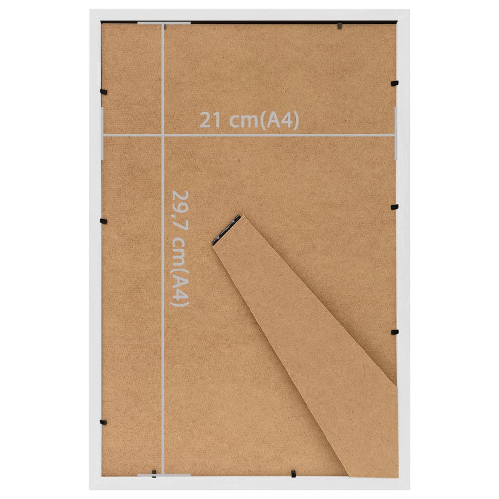 vidaXL Nuotraukų rėmeliai-koliažai, 5vnt., balti, 21x29,7cm, MDF