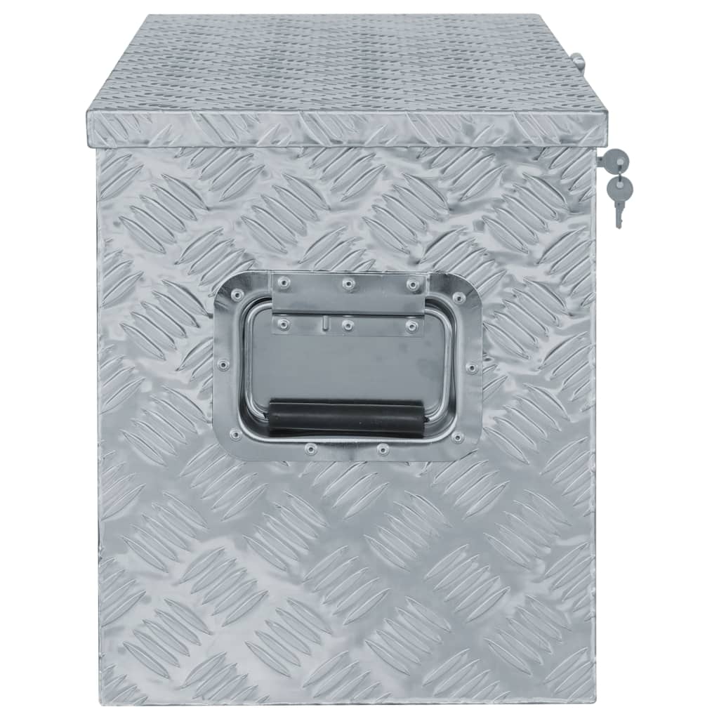 vidaXL Aliuminio dėžė, 90,5x35x40cm, sidabrinė