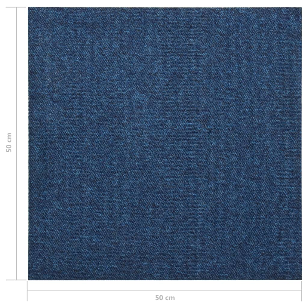 vidaXL Kiliminės plytelės, 20vnt., tamsiai mėlynos, 50x50cm, 5m²