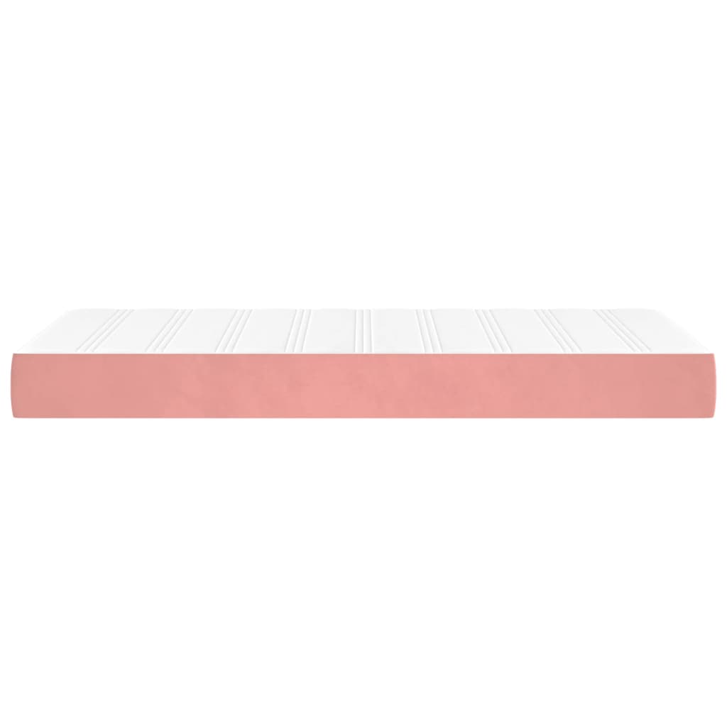 vidaXL Spyruoklinis čiužinys, rožinės spalvos, 120x190x20cm, aksomas