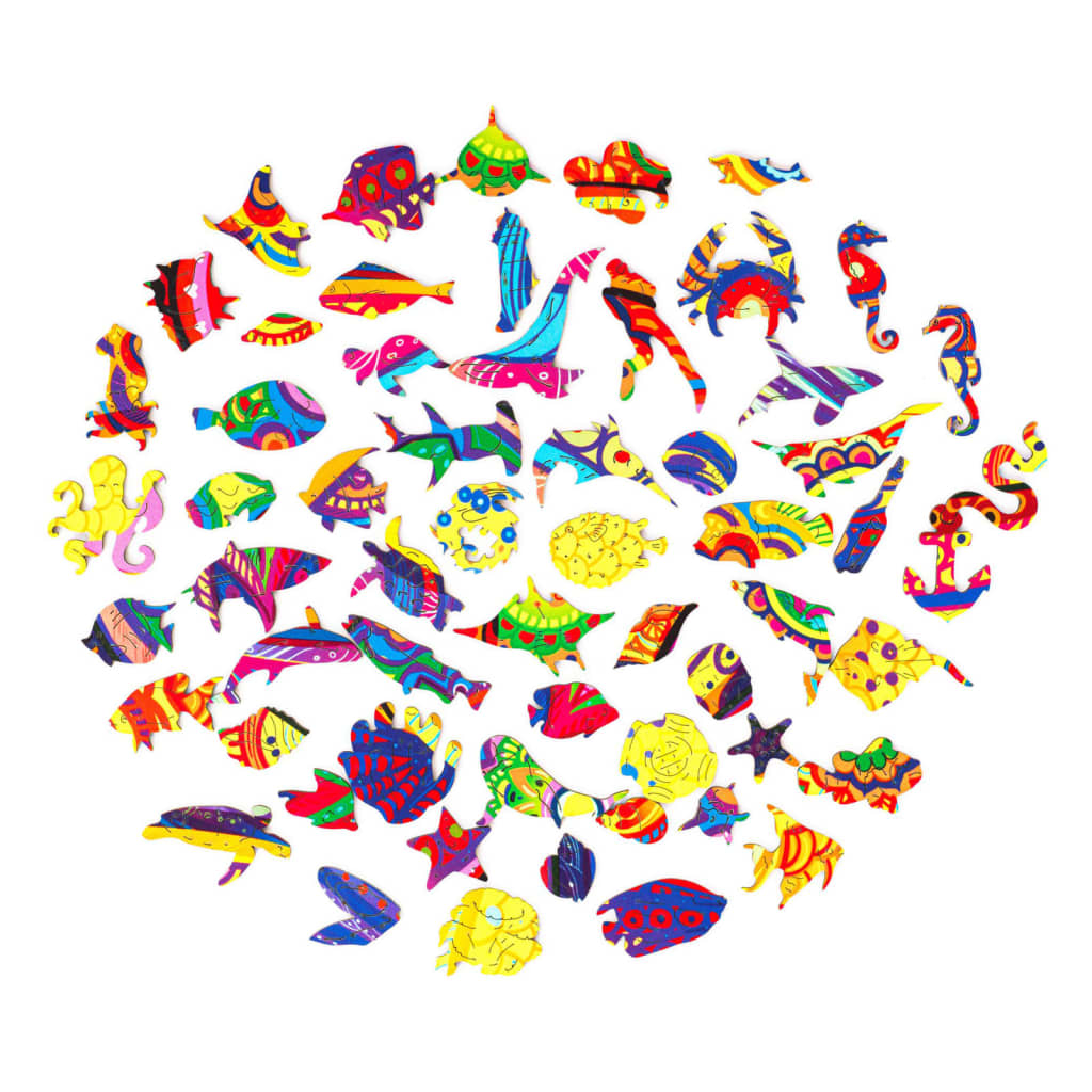 UNIDRAGON Medinė dėlionė Shining Fish, 700 detalių, 57x45cm, didelė