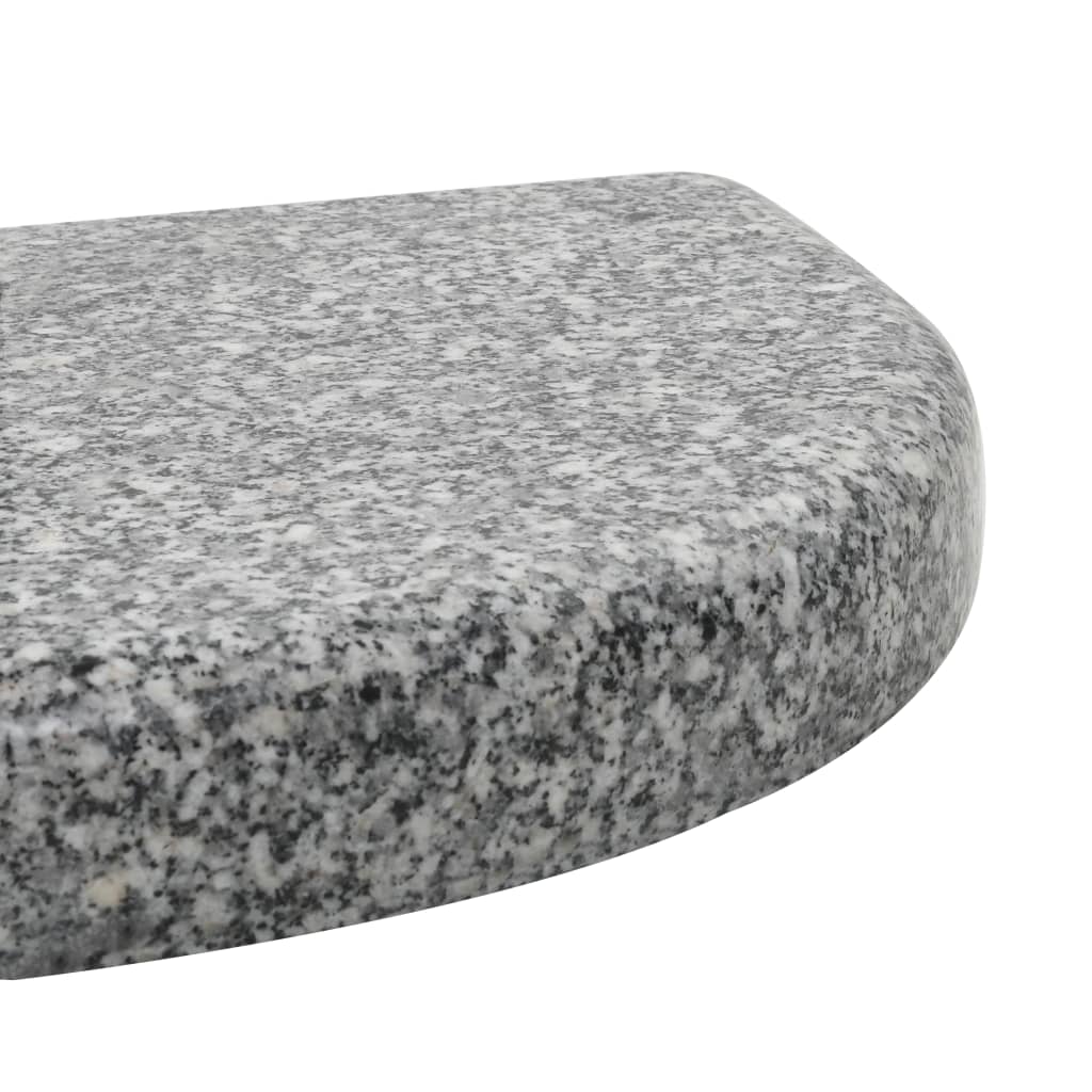 vidaXL Skėčio stovas, granitas, 10kg, išlenktas, pilkas