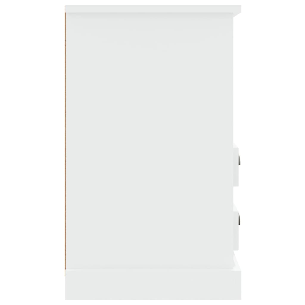vidaXL Naktinė spintelė, baltos spalvos, 43x36x60cm, blizgi