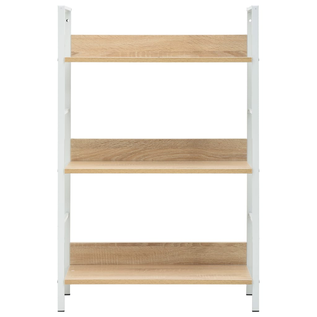 vidaXL Knygų lentyna, 3 aukštų, ąžuolo, 60x27,6x90,5cm, mediena