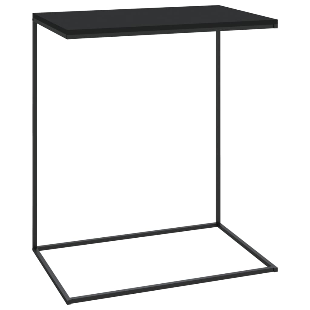 vidaXL Šoninis staliukas, juodos spalvos, 55x35x66cm, mediena