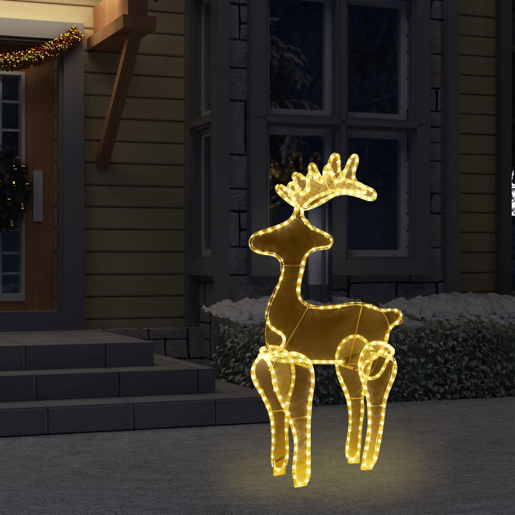 vidaXL Kalėdų dekoracija elnias, 60x24x89cm, 306 LED lemputės